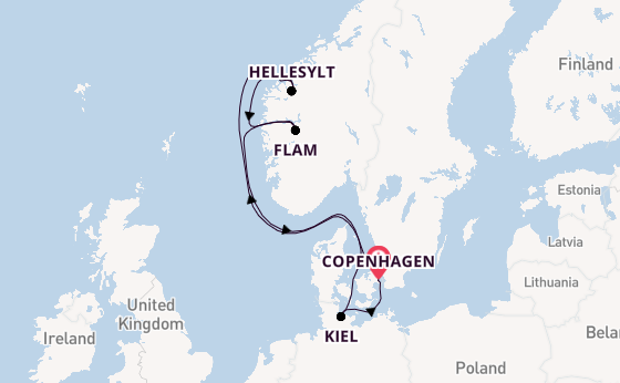 Norway from Australia with the MSC Euribia