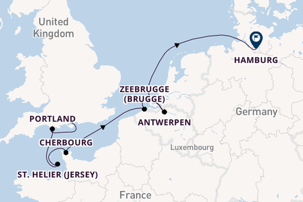 Verenigd Koninkrijk vanaf Southampton (Londen), Engeland met de Seabourn Quest