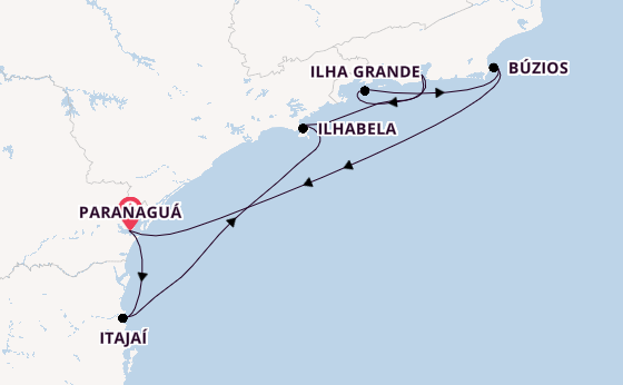 Brazil from Paranaguá, Brazil with the MSC Musica