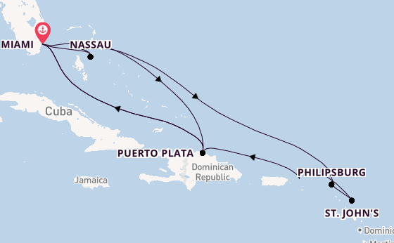 Caribbean vanaf Miami, Verenigde Staten met de MSC Meraviglia