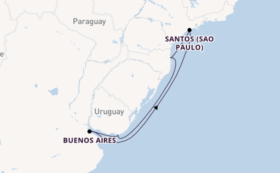 Südamerika ab Camboriú, Brasilien auf der MSC Seaview