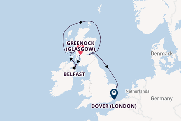 United Kingdom from Greenock (Glasgow), Scotland with the Seabourn Sojourn