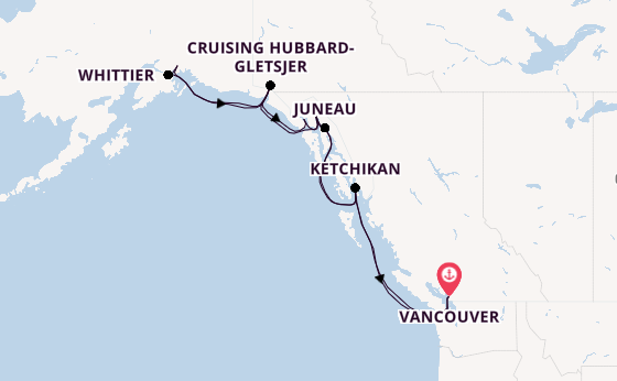 Alaska vanaf Vancouver, Canada met de Nieuw Amsterdam